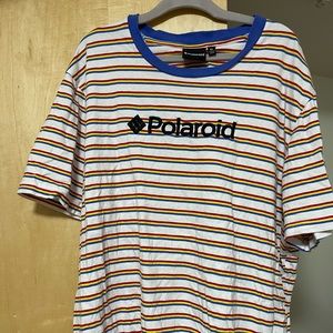 VINTAGE POLAROID STRIPED T SHIRT